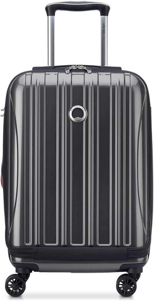DELSEY PARIS Helium Aero Hardside Expandable Luggage with Spinner Wheels, Titanium, Carry-On 19 Inch