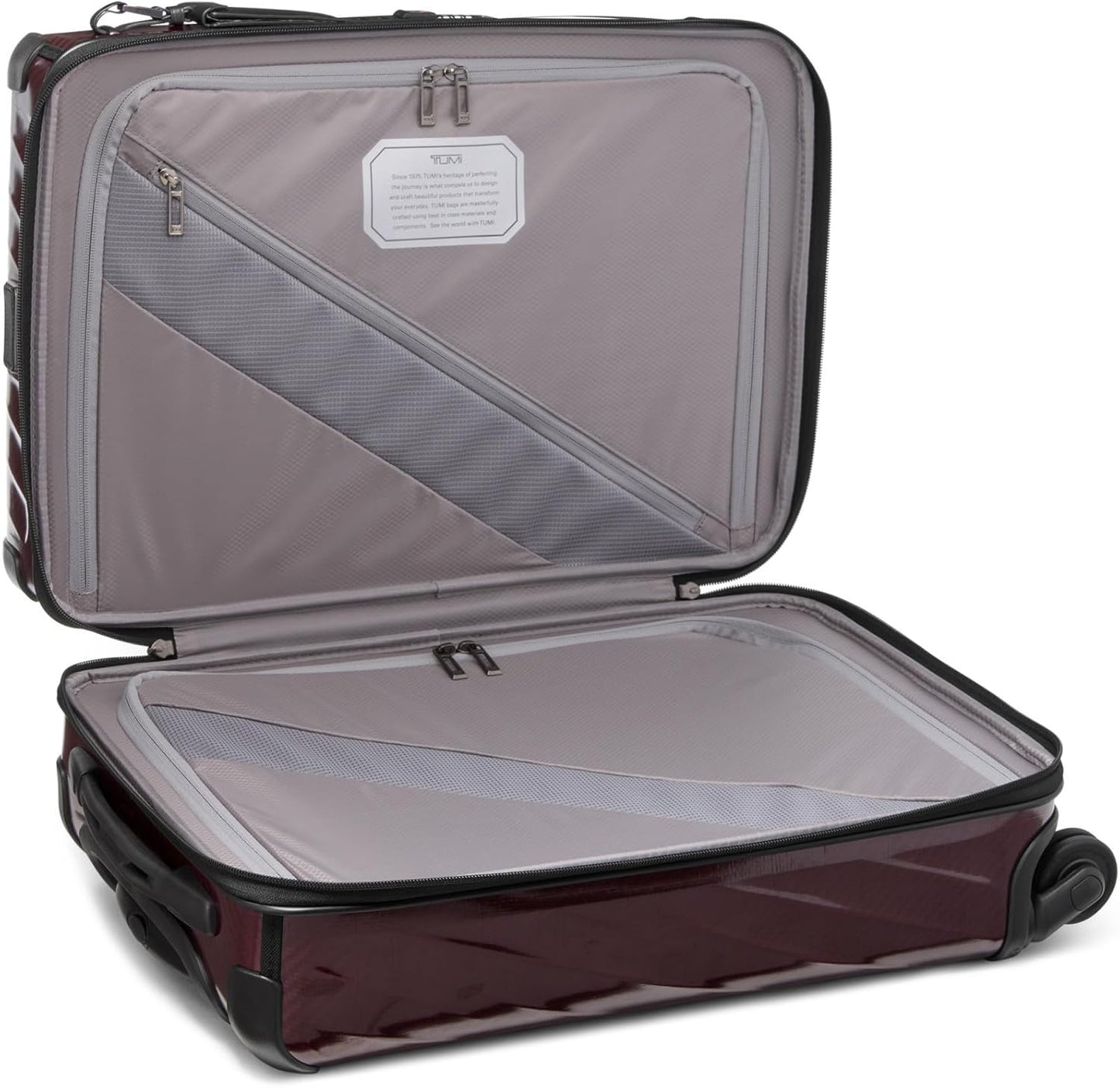 TUMI - 19 Degree Lite 4 Wheel Luggage - Lightweight and Highly Durable, Modern Contour, Hard Shell Men's and Women's Suitcase - 21.75" International Carry-On, Wine