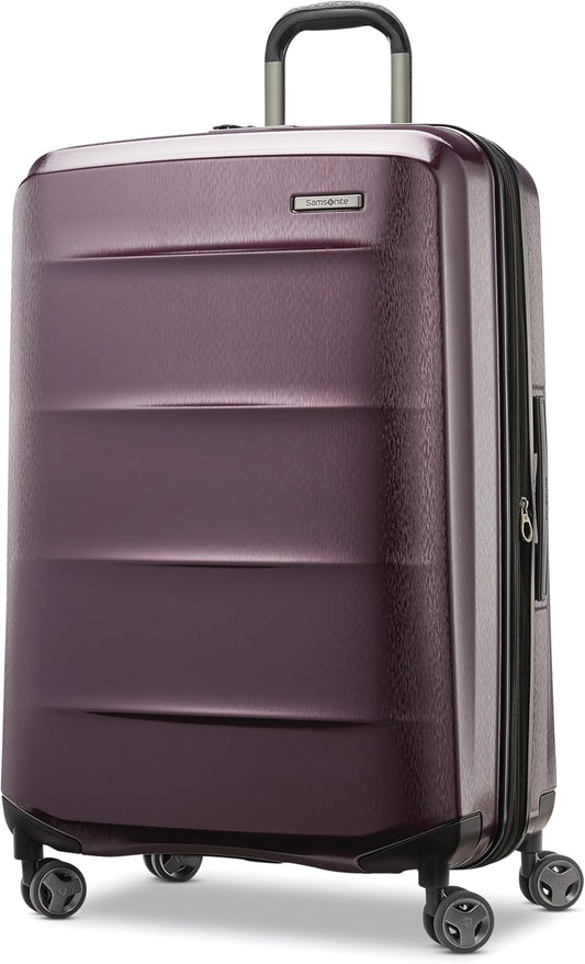 Samsonite Octiv Lightweight Hardshell 28-Inch Large Checked Luggage - Durable & Impact Resistant, 360° Aero Trac Spinner Wheels, Adjustable Telescopic Handle, Expandable, TSA Approved Lock - Purple