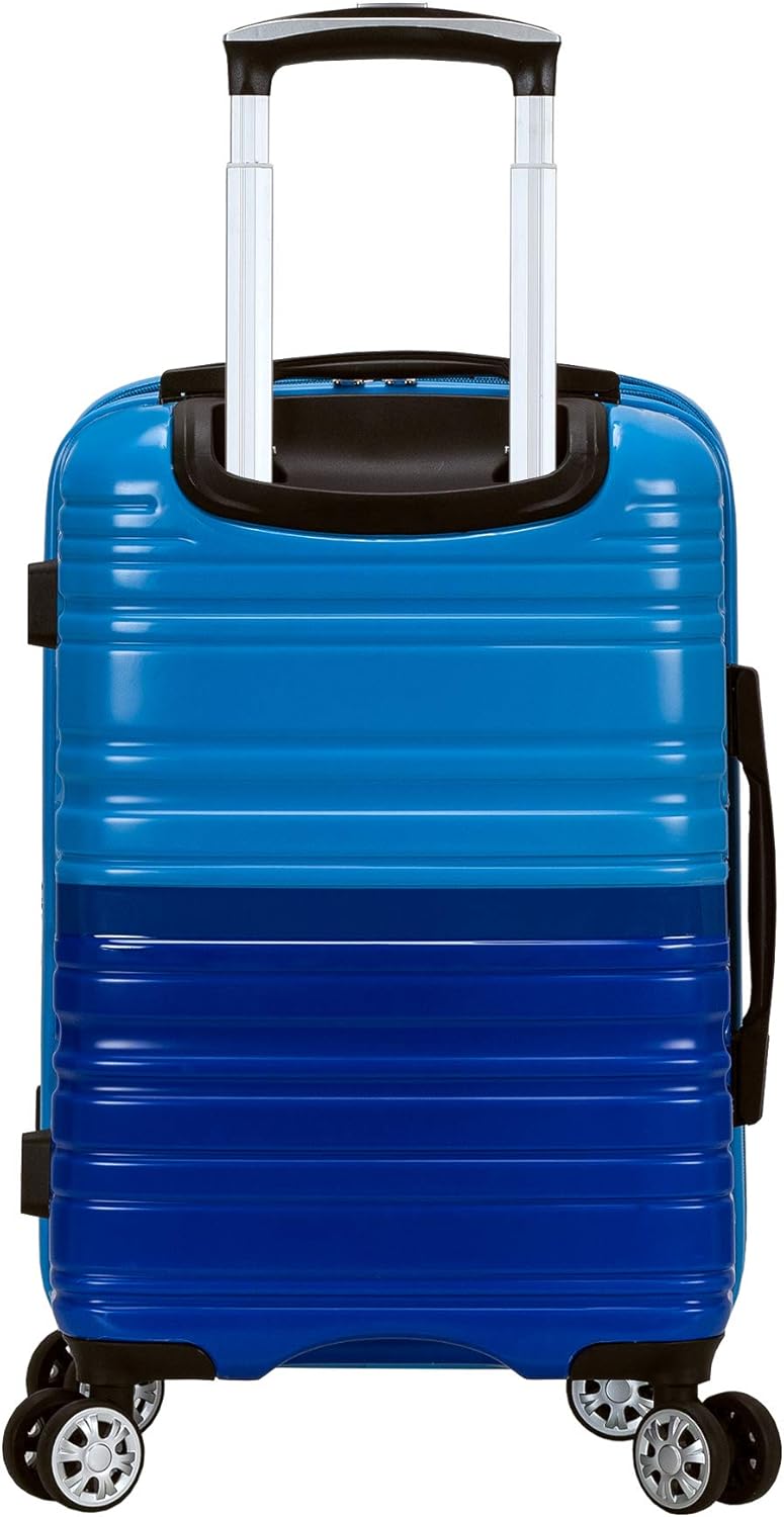 Rockland Melbourne Hardside Expandable Spinner Wheel Luggage, Two tone blue, Carry-On 20-Inch