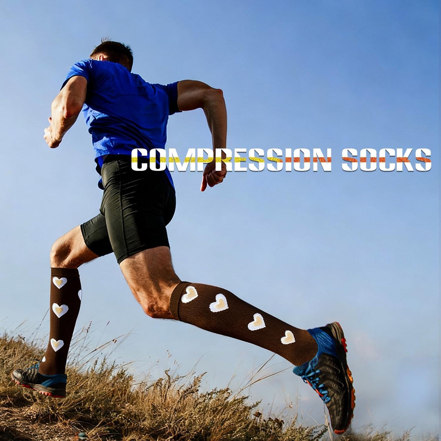 Compression Socks for Women and Men Circulation (3 Pairs) is Best Support for Running Athletic Cycling Hiking