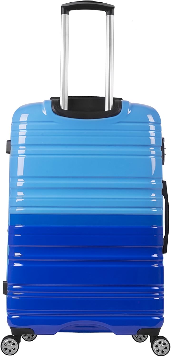 Rockland Melbourne Hardside Expandable Spinner Wheel Luggage, 2TONEBLUE, 2 Piece (20"/28")