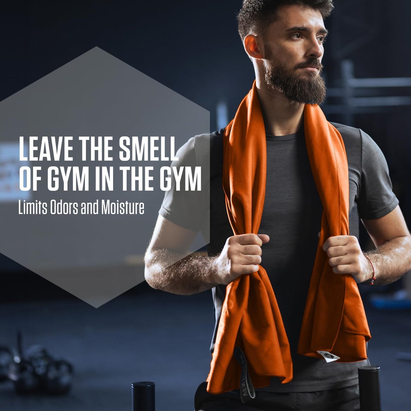 VENTURE 4TH Quick Dry Towel. Microfiber Travel Towel Ideal for Camping, Hiking, Backpacking, Gym. Lightweight & Fast Drying Travel Towels for Body. Compact & Easy to Pack - Orange Large