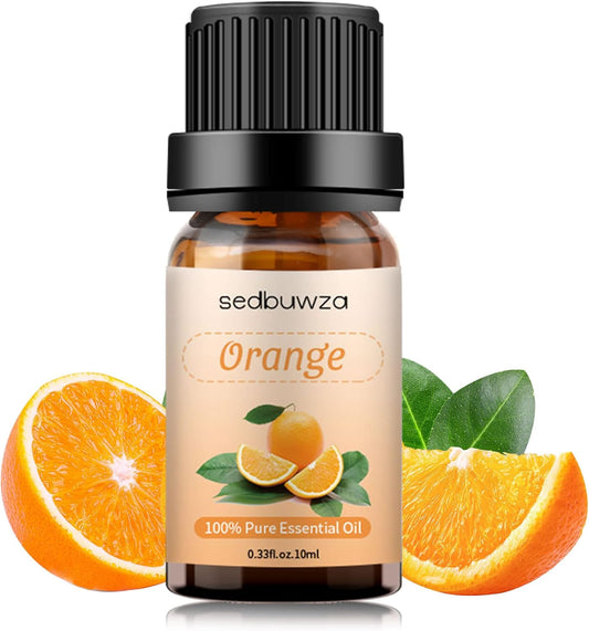 Sedbuwza Orange Essential Oil, Pure Organic Orange Fragrance Oil for Diffuser, Humidifier, Soap, Candle, Perfume