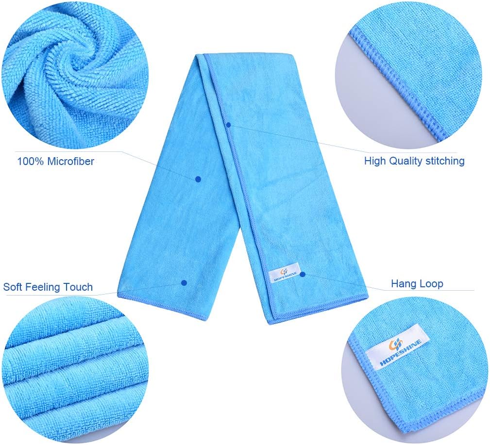 HOPESHINE Gyms Towels for Men & Women Microfiber Exercise Fitness Home Absorbent Sweat Yoga Towels Sports Towels Soft Fast Drying 16inch x32inch 3-Pack
