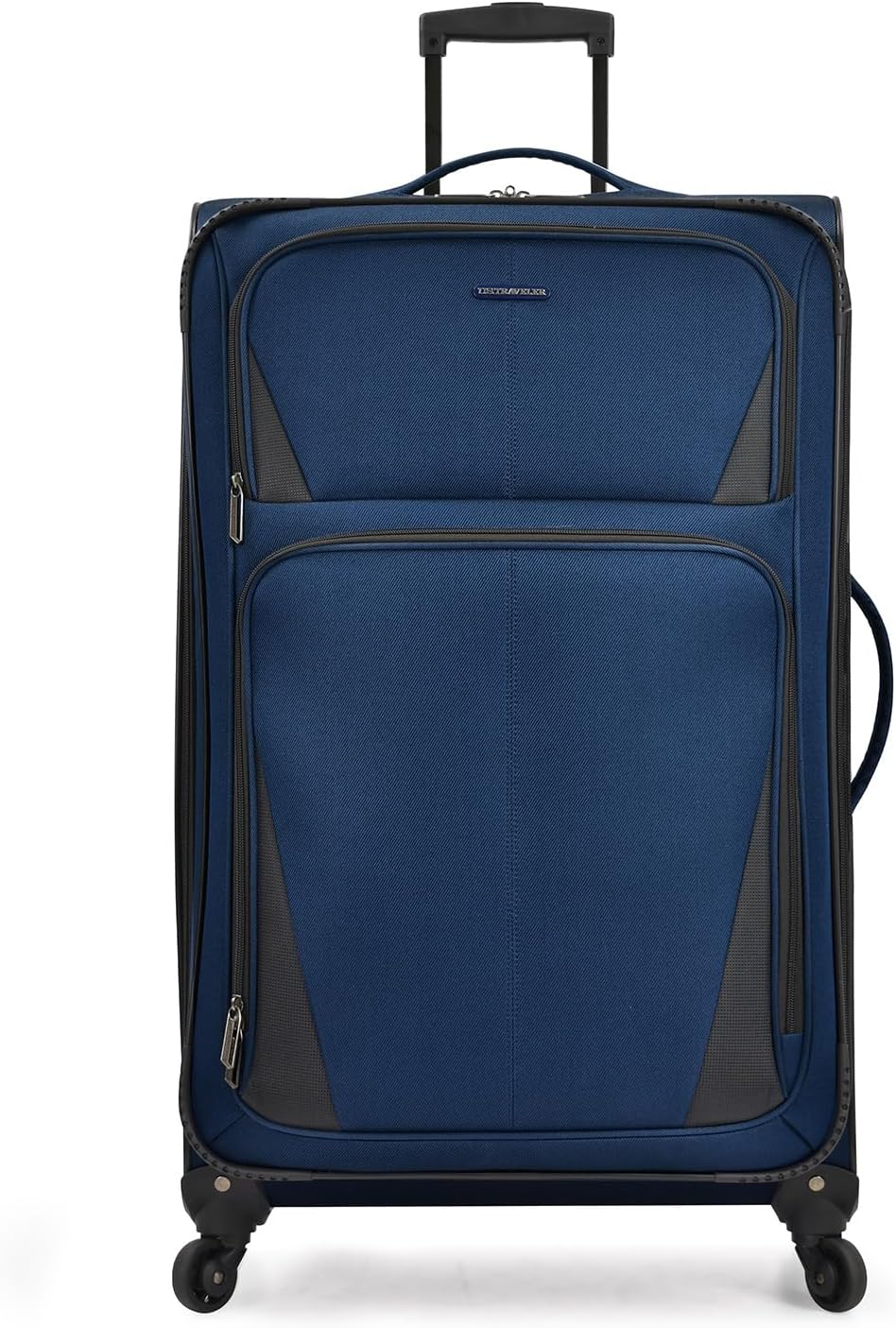 U.S. Traveler Aviron Bay Expandable Softside Luggage with Spinner Wheels, Navy, 2-Piece Set