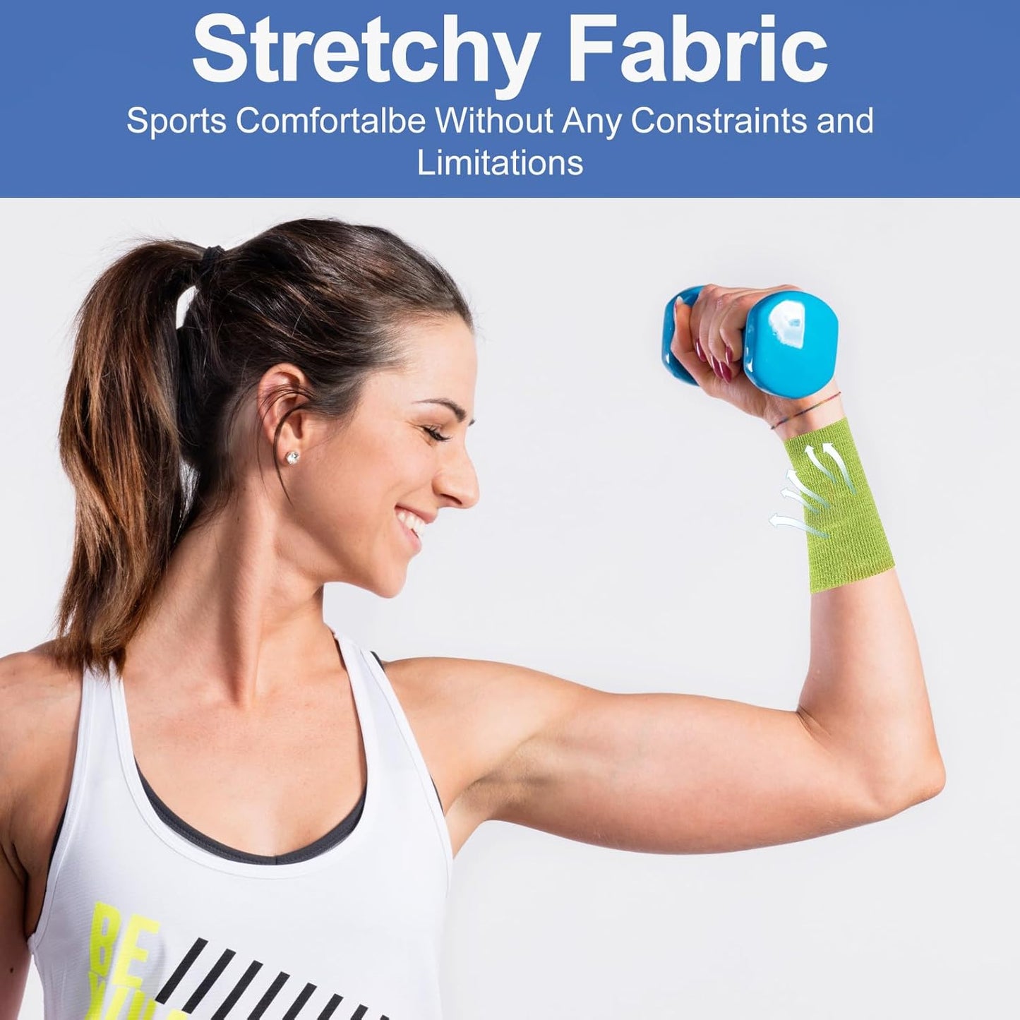 LDIWEE 24 Pack Self Adhesive Bandage Wrap 4 inch, Elastic Cohesive Bandage Wrap Vet Wrap for Dogs, Grip Tape for Athletic, Sports, Wrist, Ankle Sprains, Swelling