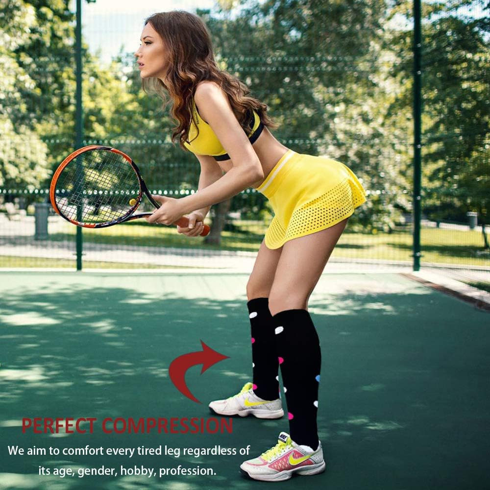 Compression Socks for Women and Men Circulation (3 Pairs) is Best Support for Running Athletic Cycling Hiking