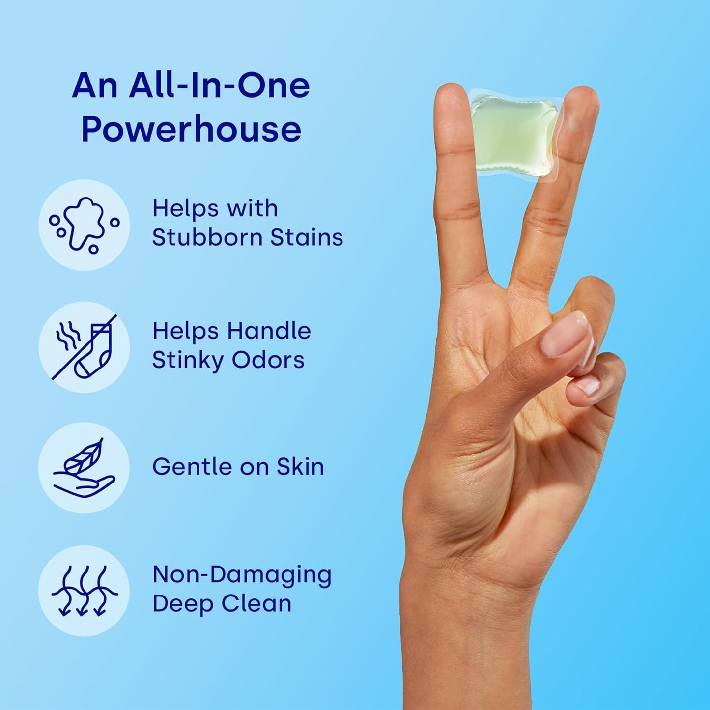 Dropps Odor & Stain Biobased Power Laundry Detergent Pods, Crisp Breeze HE Compatible Laundry Pods for Fresh Clothes - Laundry Soap Supplies & Recyclable Paperboard Packaging