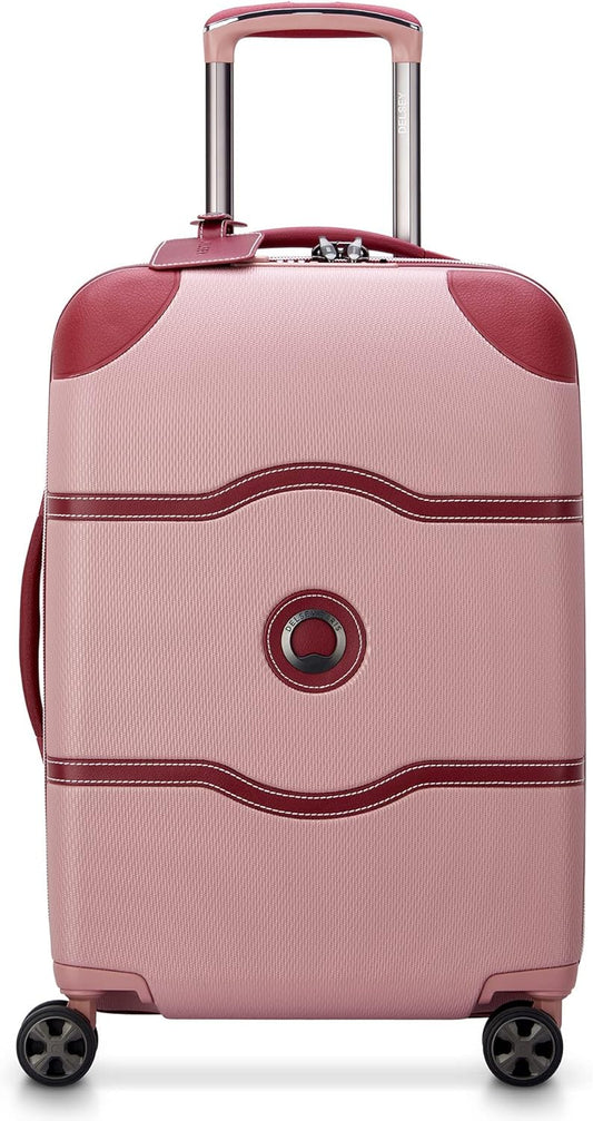 DELSEY PARIS Chatelet Air 2.0 Hardside Luggage with Spinner Wheels, Pink, Carry on 20 Inch