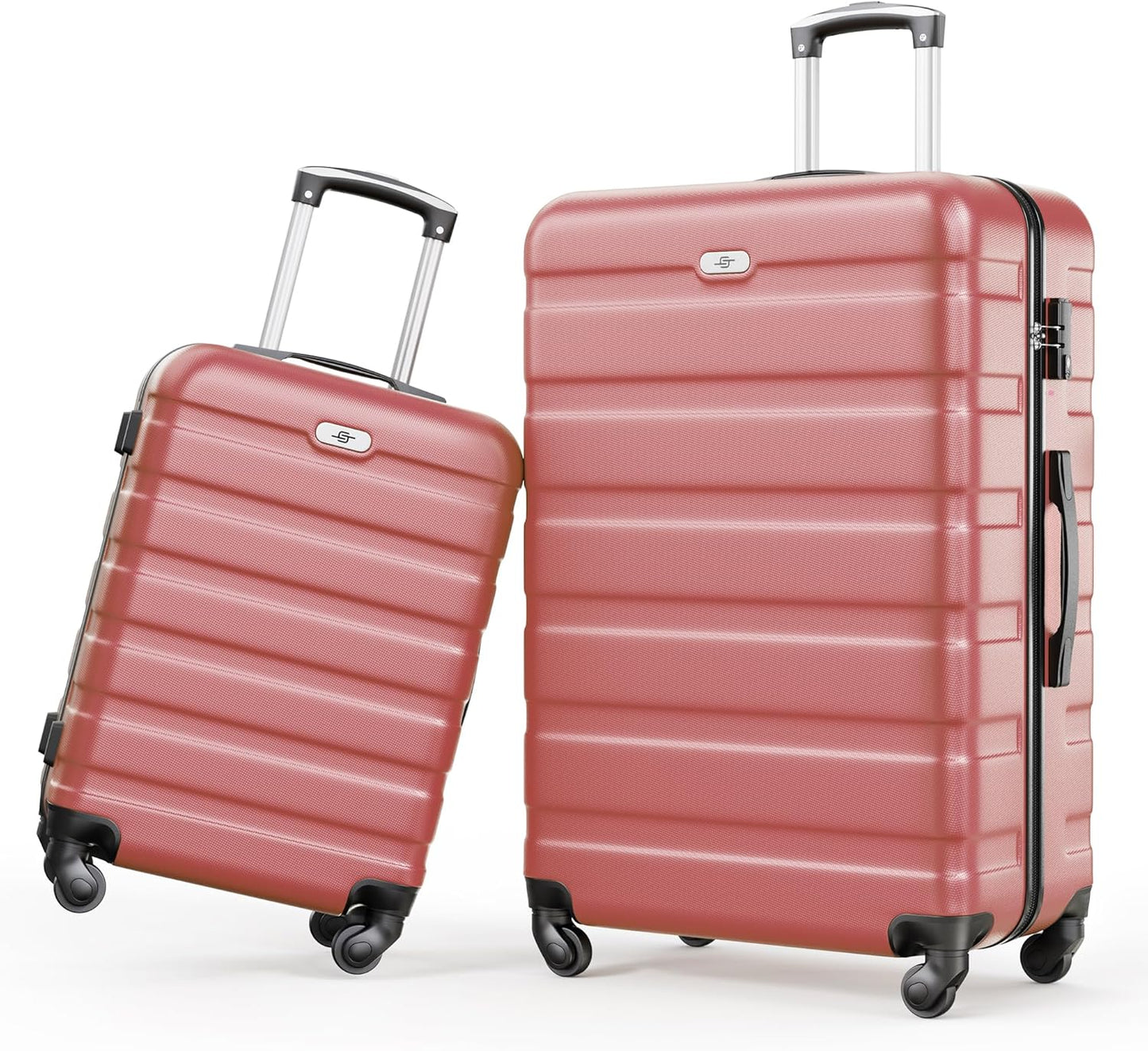 Suitour Luggage Sets 2 piece, Lightweigh Luggage Set with Spinner Wheels, 19/27 inch Travel Suitcase Set