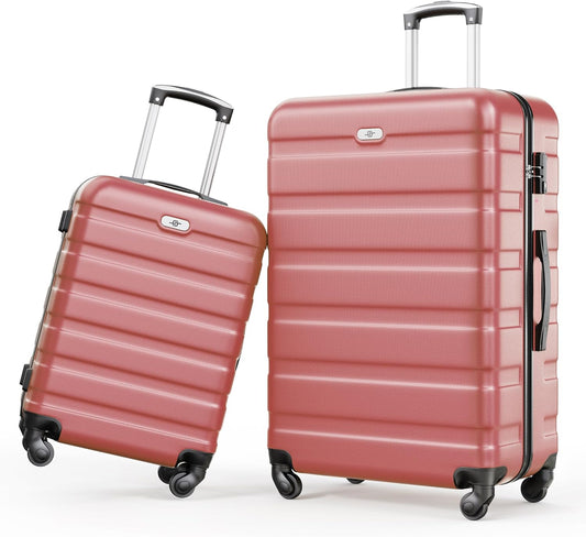 Suitour Luggage Sets 2 piece, Lightweigh Luggage Set with Spinner Wheels, 19/27 inch Travel Suitcase Set