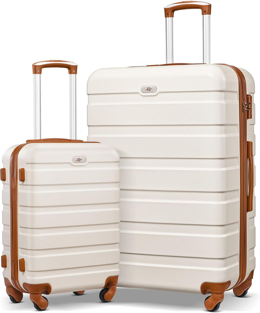 Suitour Luggage Sets 2 Piece with Spinner Wheels,Hard Shell 20 Carry on Suitcase and 28 inch Luggage with Spinner Wheels Suitcase Set with TSA Lock(20in/28in)