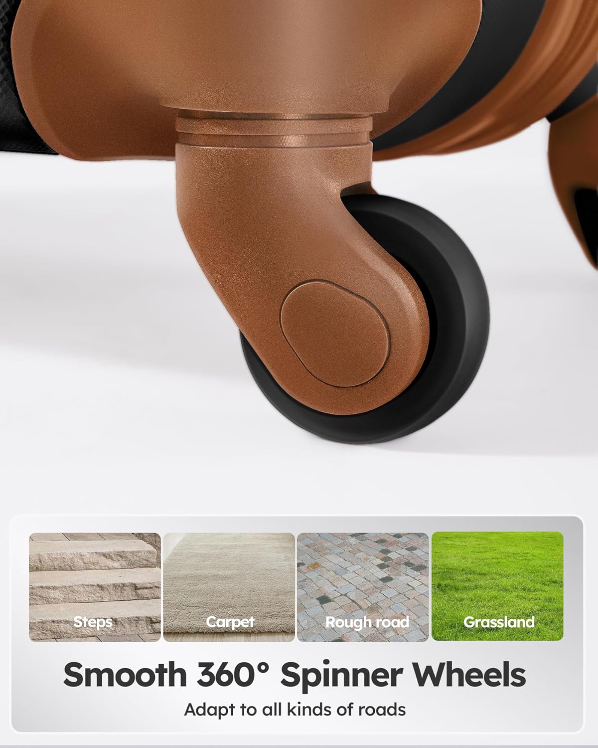 Suitour 4 Piece Luggage Set, Carry on Suitcase with ABS hardshell,Spinner Wheels & TSA Lock (16"/20"/24"/28")