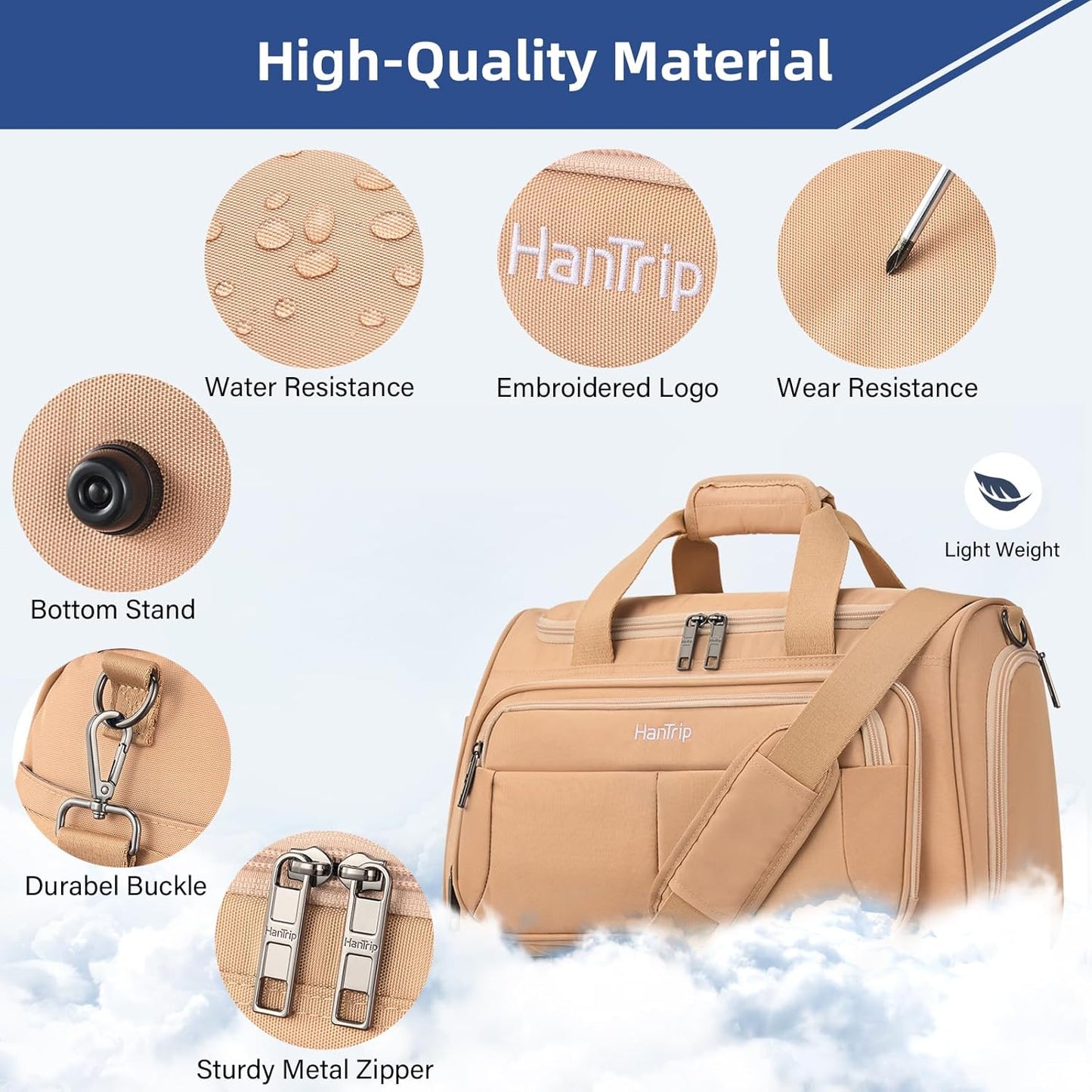 Carry on Duffel Bag Foldable Duffle Bags for Travel, Under Seat Personal Item Bags for Airplanes, Weekender Overnight Mens Travel Tote Bag for Women Small Softside Carry on Luggage (Pink)