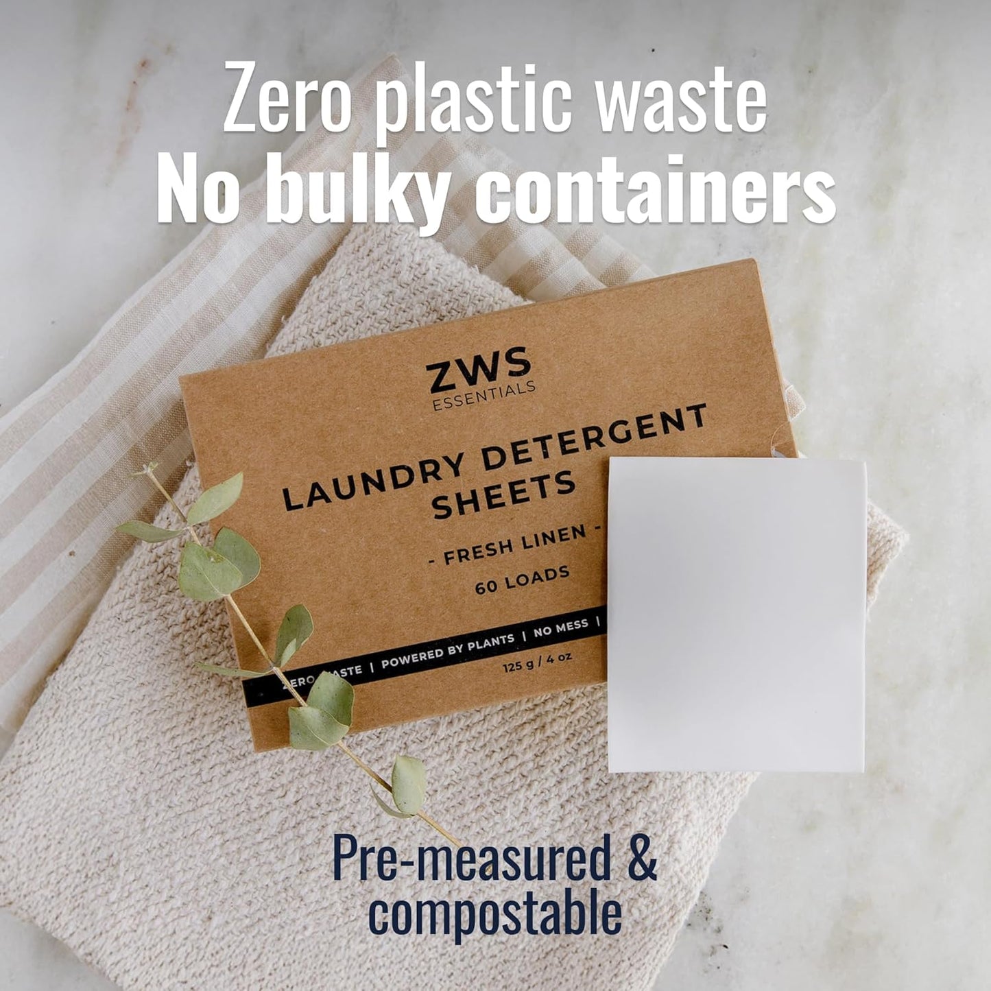 Laundry Detergent Sheets | Fresh Linen Scented Laundry Strips | Eco-Friendly, Plastic-Free Detergent for HE Machines and Everyday Use