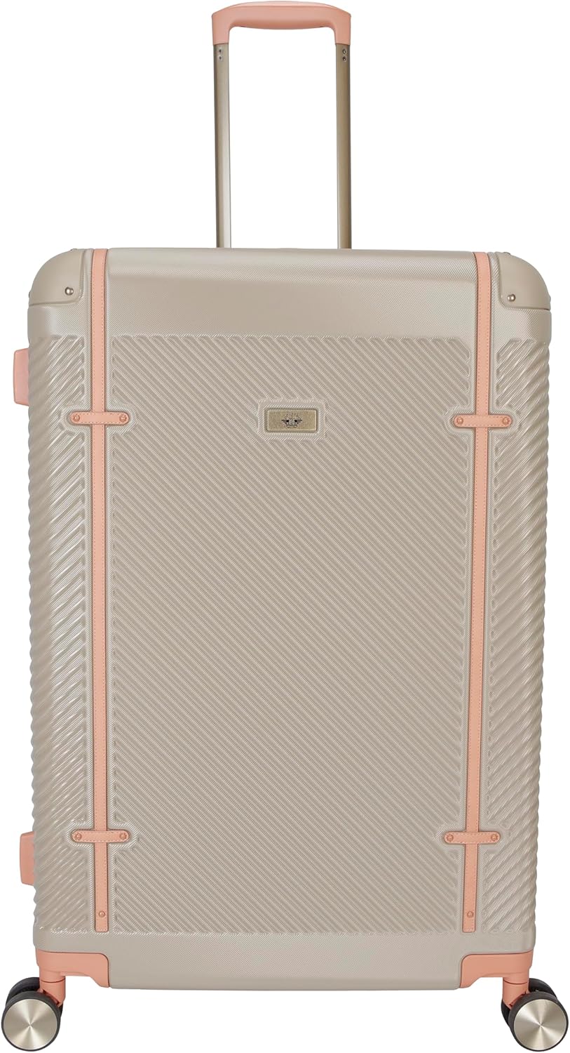 Dockers Spectra Hardside Expandable 8-Wheel Spinner Travel Carry On Luggage, Timberwolf, 28-Inch Checked