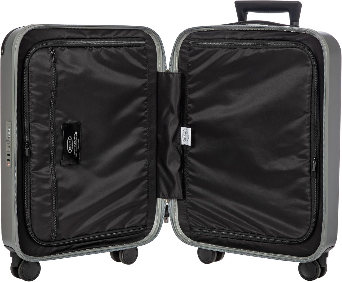 Bric's Amalfi Suitcase, Lightweight Expandable Hard Shell Luggage with Smooth 360° Wheels and TSA Lock 21" - Silver