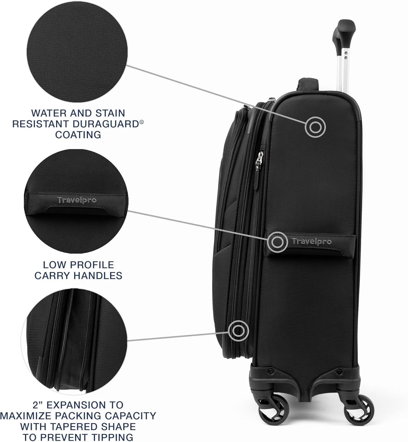Travelpro Maxlite 5 Softside Expandable Luggage with 4 Spinner Wheels, Lightweight Suitcase, Men and Women