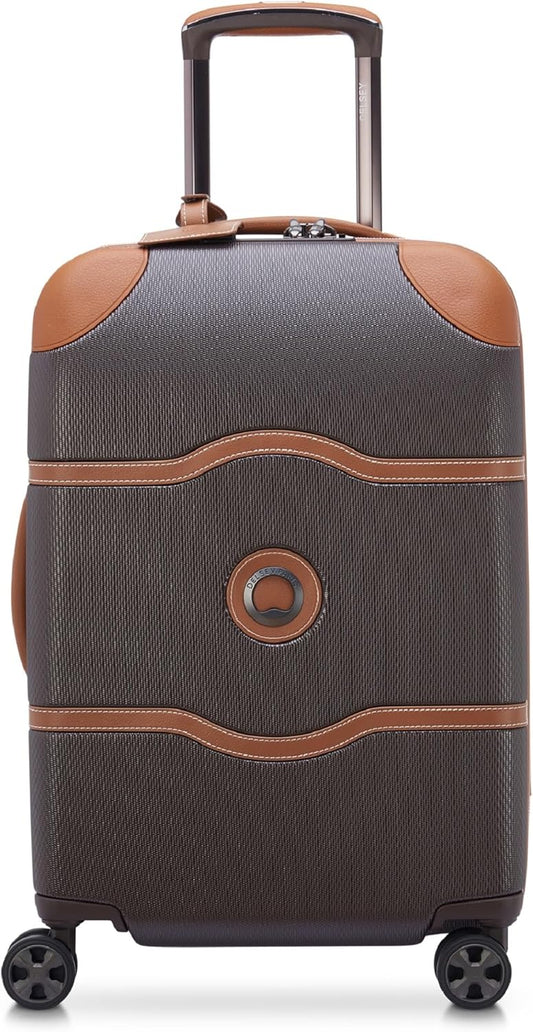 DELSEY PARIS Chatelet Air 2.0 Hardside Luggage with Spinner Wheels, Chocolate Brown, Carry on 20 Inch