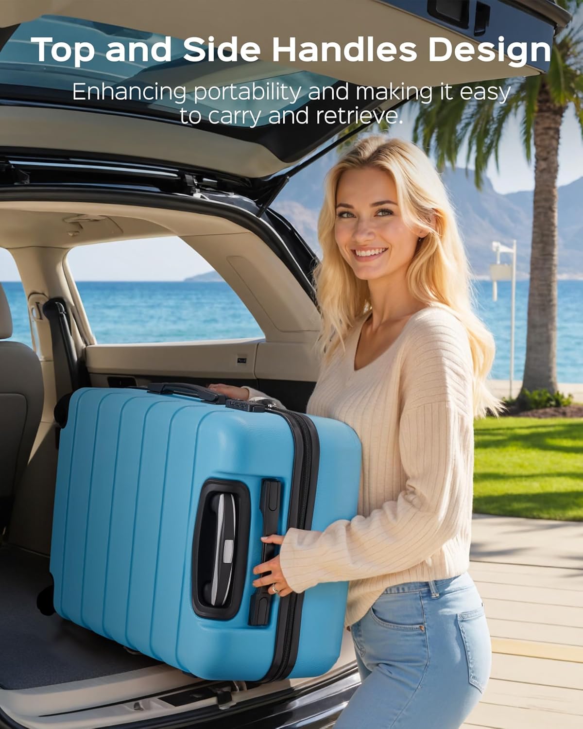 Suitour Luggage Sets 2 piece, Lightweight Luggage Set with Spinner Wheels, 19/27 inch Travel Suitcase Set