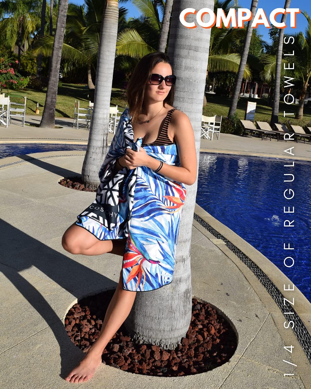 ECCOSOPHY Microfiber Beach Towel - Sand Free Towels are Quick Dry, Light Weight, Super Absorbent - Perfect Pool, Travel, Cruise, Camping Essentials - Oversized Extra Large for Adults 71x35 in