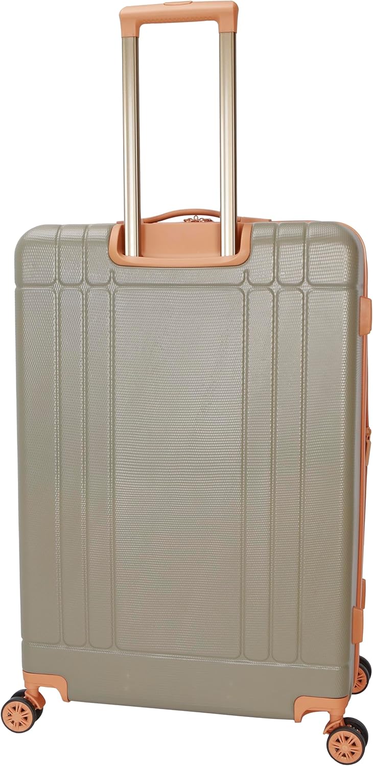 Dockers Hooper Hardside Expandable 8-Wheel Spinner Travel Luggage, Timberwolf, 28-Inch Checked