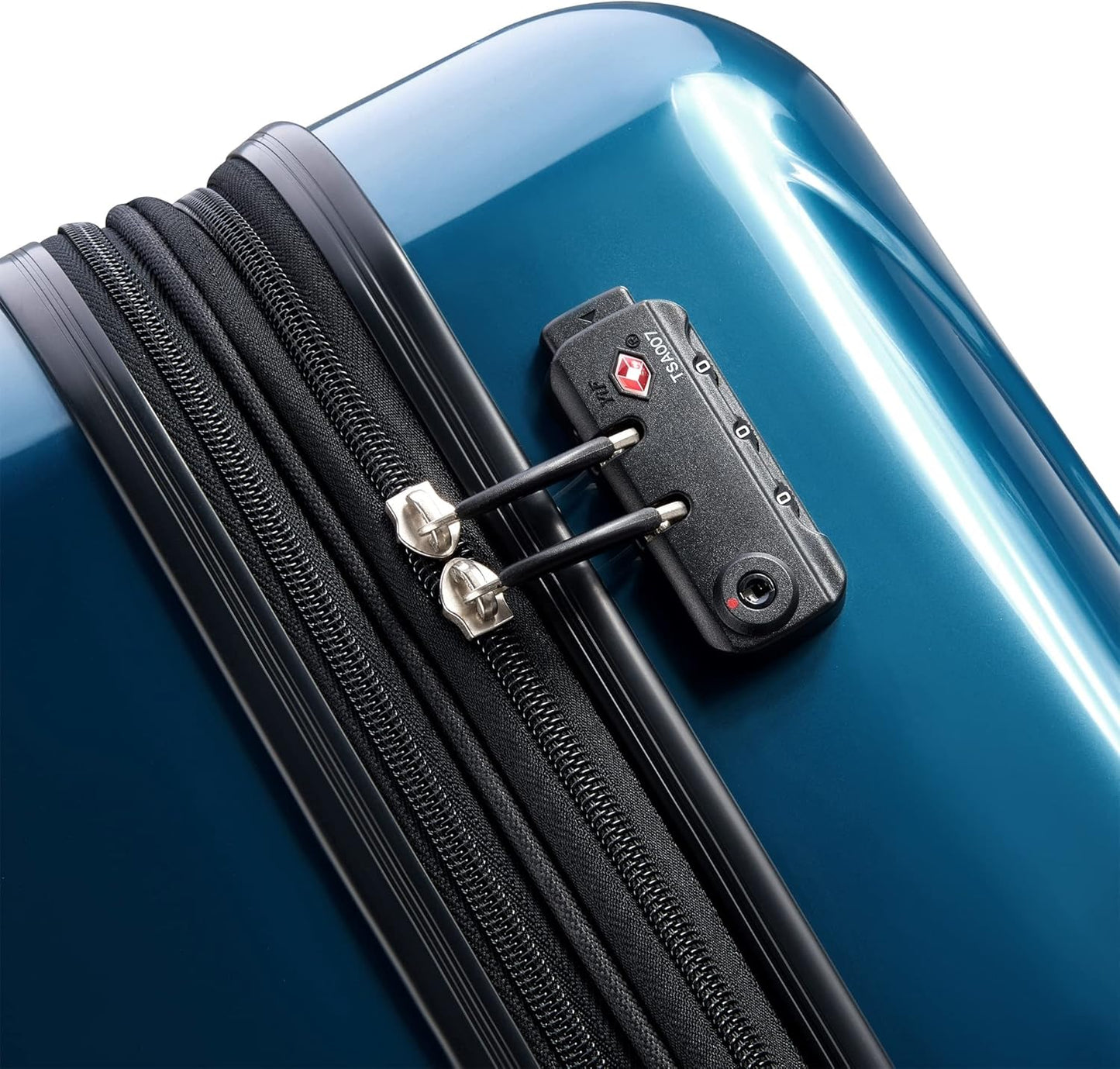 DELSEY PARIS Helium Aero Hardside Expandable Luggage with Spinner Wheels, Teal, Checked-Medium 24 Inch