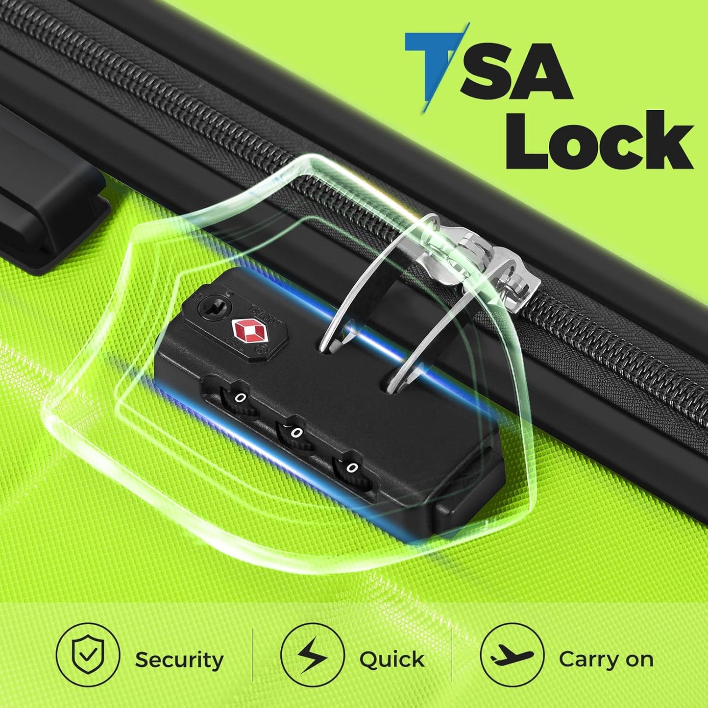 Krute Suitcases with Wheels Checked Luggage 24 Inch PC ABS Lightweight TSA Lock Travel Luggages Hard Side Suitcase