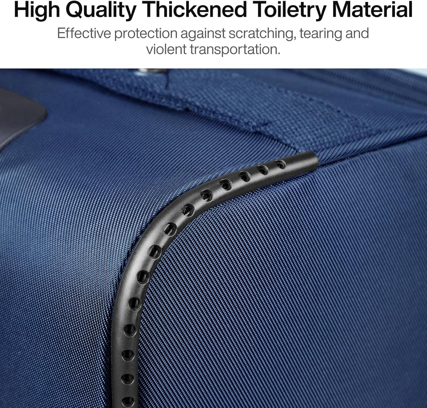 Hanke 3 Piece luggage Sets Softside Expandable luggage with Spinner Wheels TSA Lock,Travel Lightweight Luggage Sets,Blue