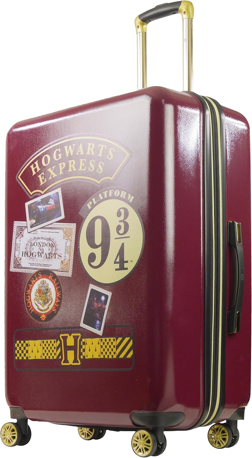 FUL Harry Potter 29 Inch Rolling Luggage, Hogwarts Express Hardshell Suitcase with Spinner Wheels, Burgundy