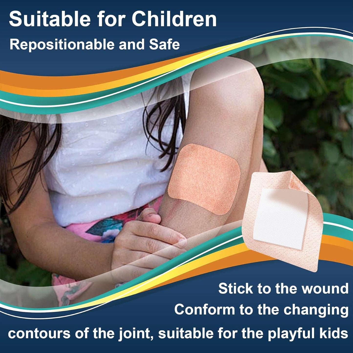 Silicone Adhesive Bandages Extra Large Sizes for Sensitive Fragile Skin 4"x4" 15 Count Flexible Fabric Latex Free Hypoallergenic Breathable XL Bandages for Adhesive Allergy Wounds