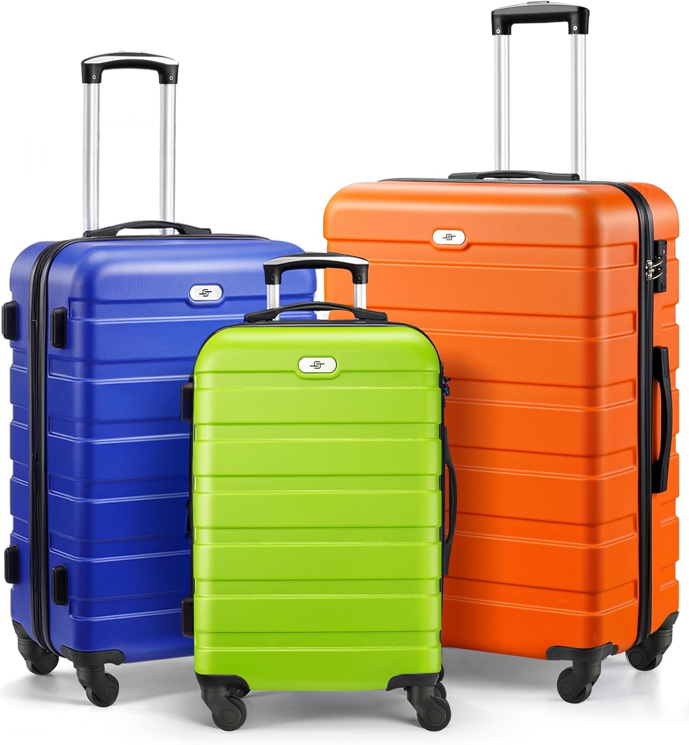 Suitour Luggage set 3 piece,Hardside Lightweight Suitcase Set with Spinner Wheels TSA Lock, 20 24 28 inch Travel Suitcase