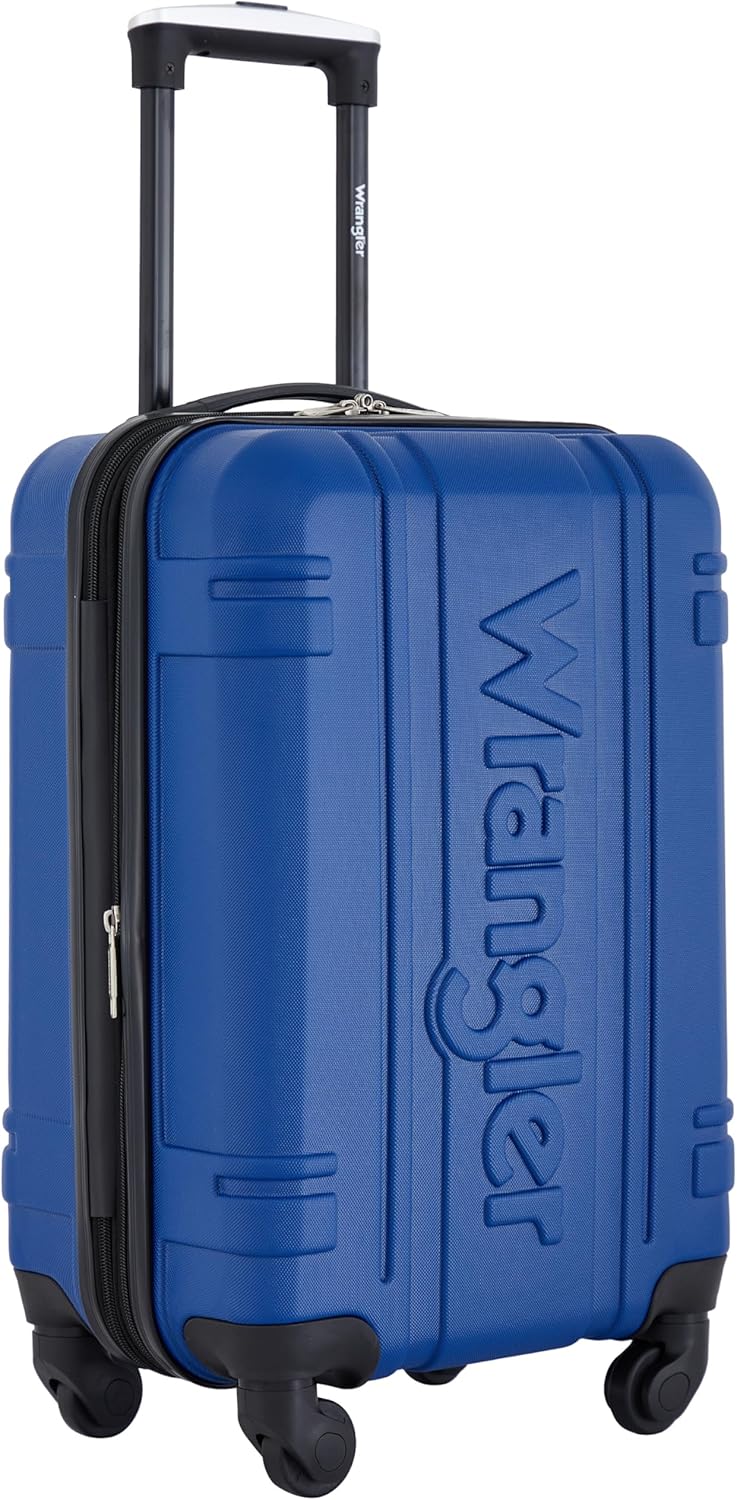 Wrangler 20" Astral Hardside Carry-On Luggage, Classic Blue