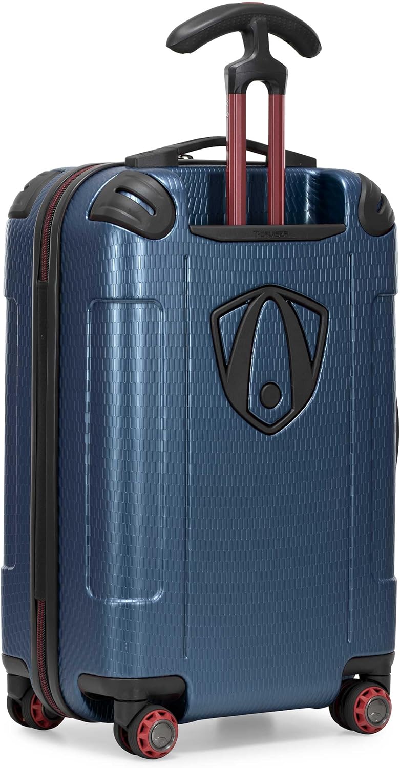 Traveler's Choice Maxporter II 22" Hardside Polycarbonate Spinner Carry-On Luggage, USB Port, TSA Lock, Navy