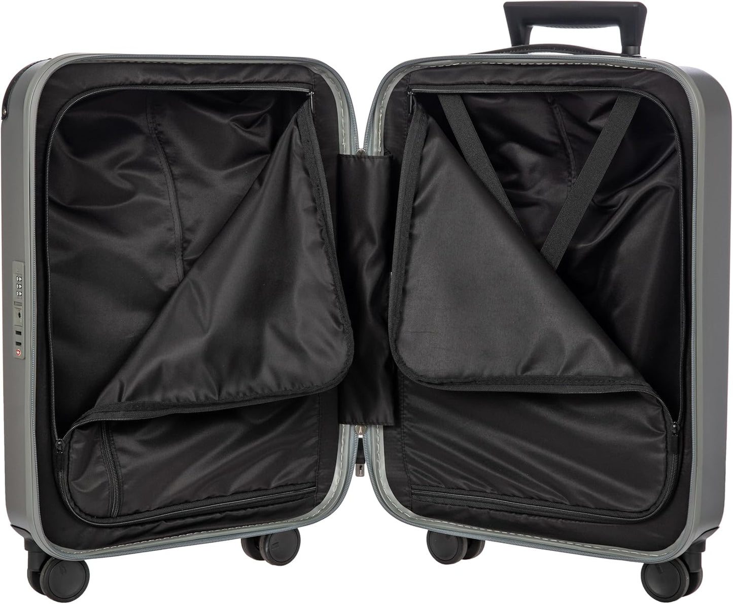 Bric's Amalfi Suitcase, Lightweight Expandable Hard Shell Luggage with Smooth 360° Wheels and TSA Lock 21" - Silver