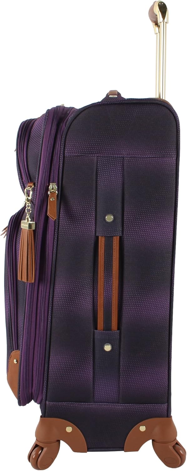 Steve Madden Unisex-Adult (Luggage only) Carry on Bag with Spinner Wheels, Shadow Purple, 20in