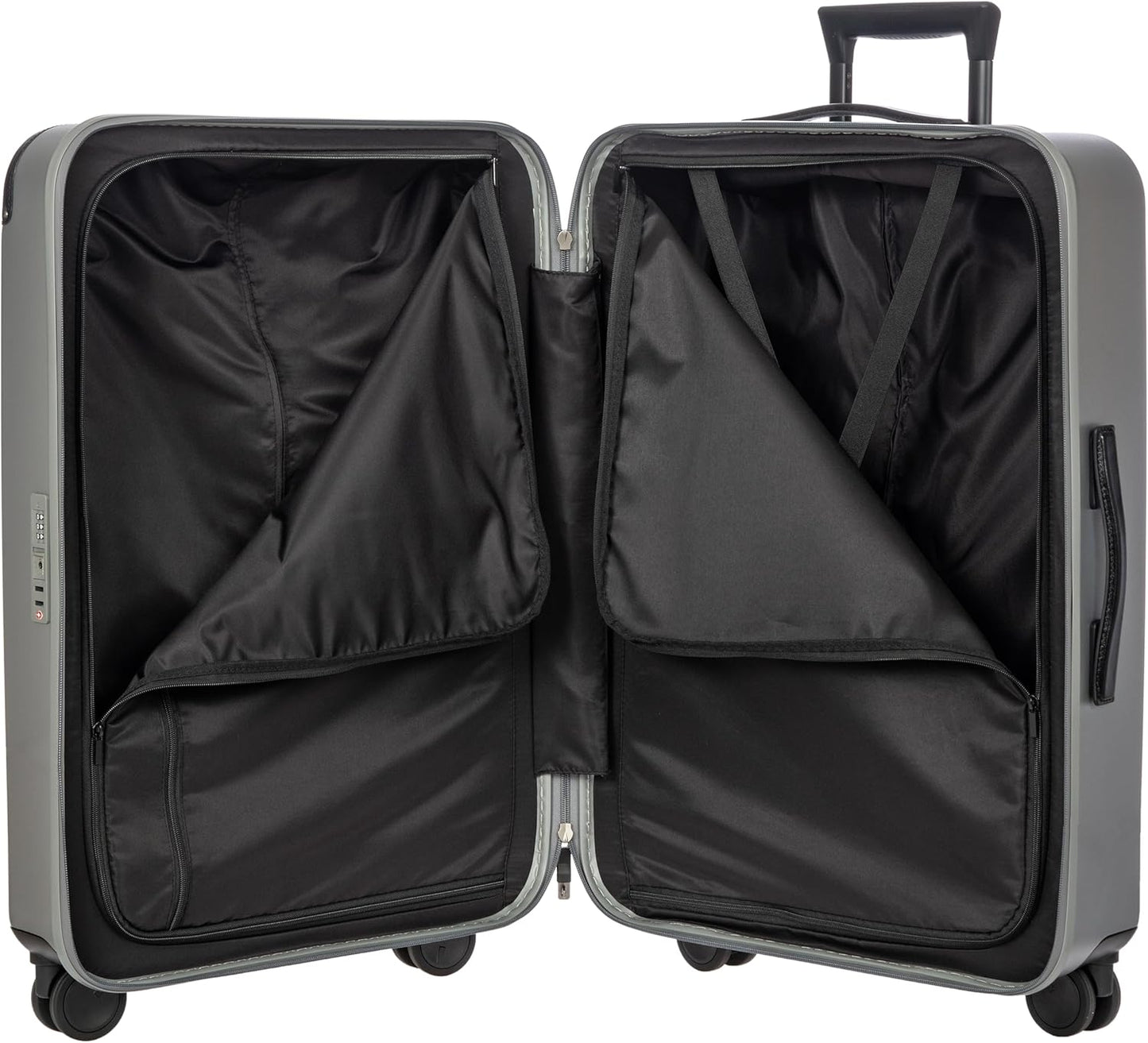 Bric's Amalfi Suitcase, Lightweight Expandable Hard Shell Luggage with Smooth 360° Wheels and TSA Lock 27" - Silver