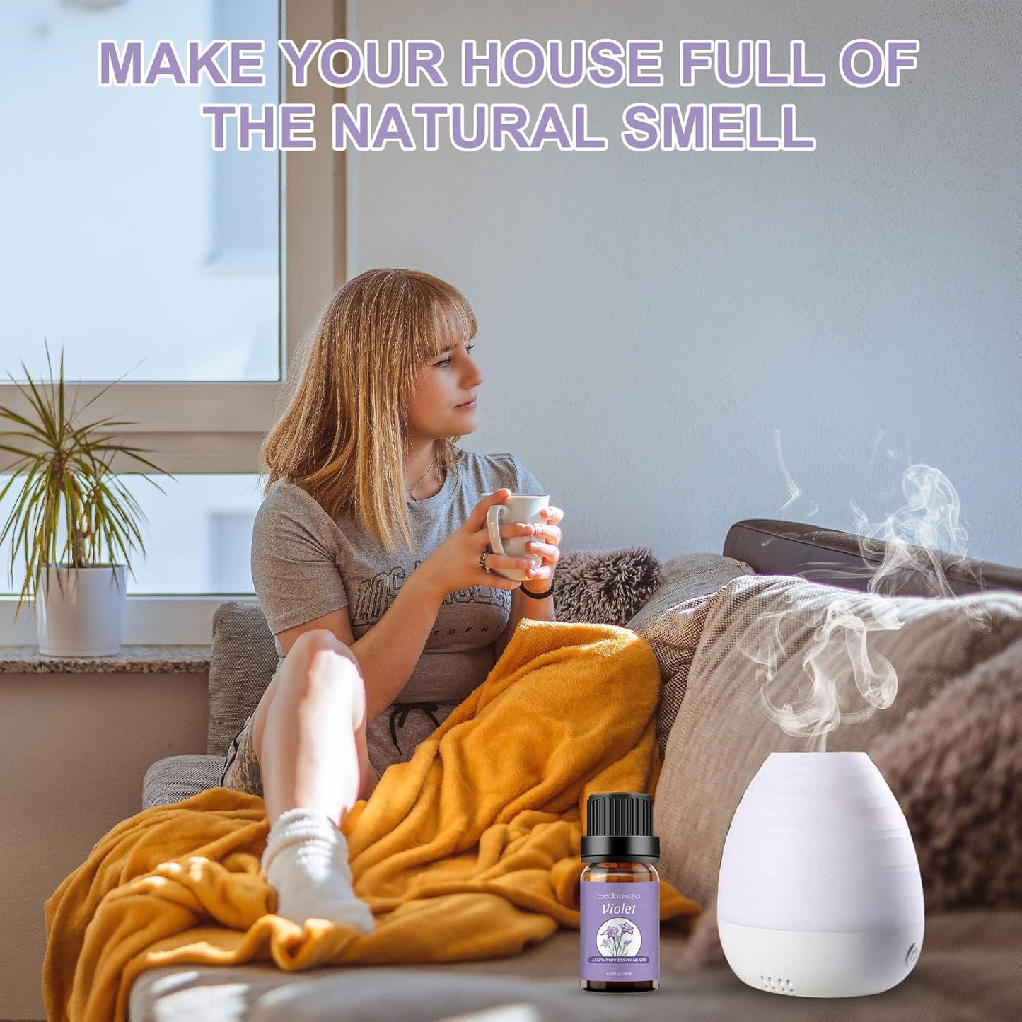 Sedbuwza Violet Essential Oil, 100% Pure Organic Violet Aromatherapy Gift Oil for Diffuser, Humidifier, Soap, Candle, Perfume