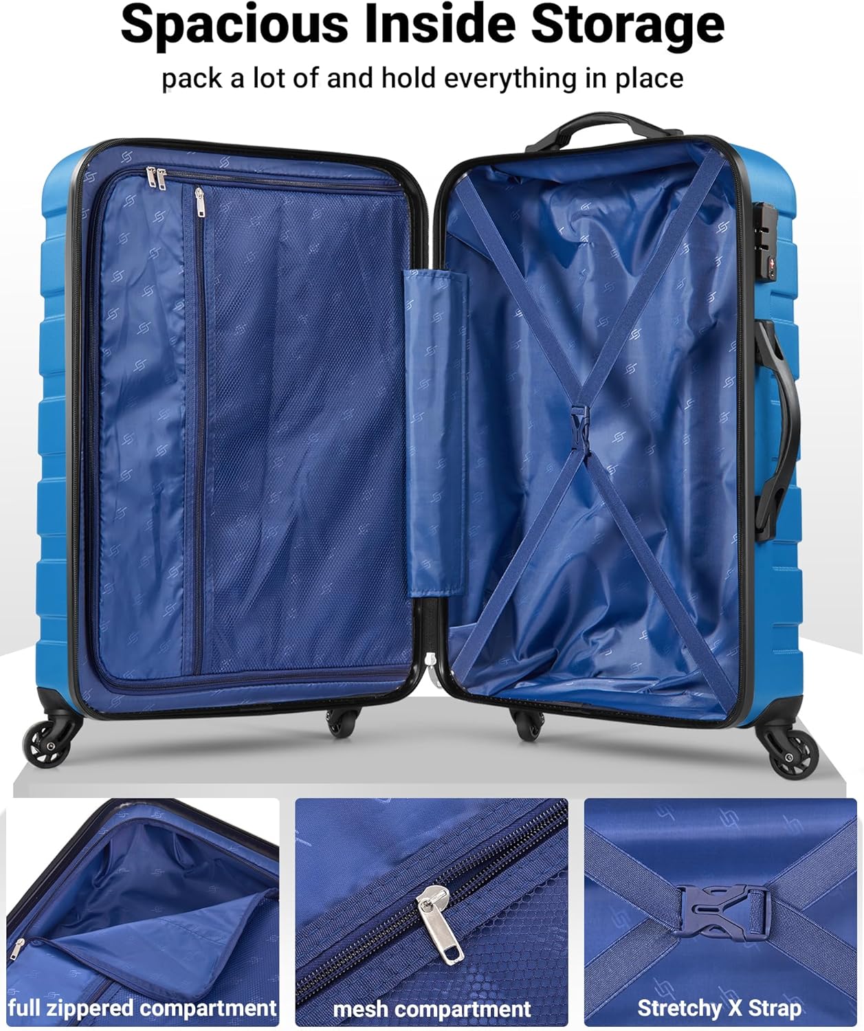 Suitour 2 Piece Luggage Sets,Hard Shell Carry on Luggage and Lightweight 28 inch Checked Luggage for Travel (20 in/28in)