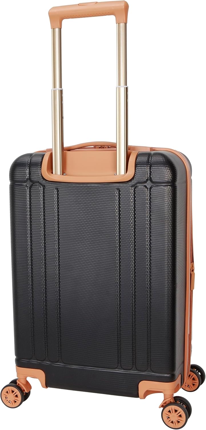 Dockers Hooper Hardside Expandable 8-Wheel Spinner Travel Checked Luggage, Black, 20-Inch Carry On