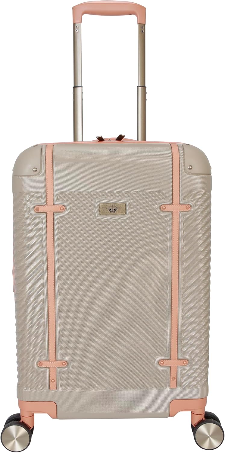 Dockers Spectra Hardside Expandable 8-Wheel Spinner Travel Luggage, Timberwolf, 20-Inch Carry On