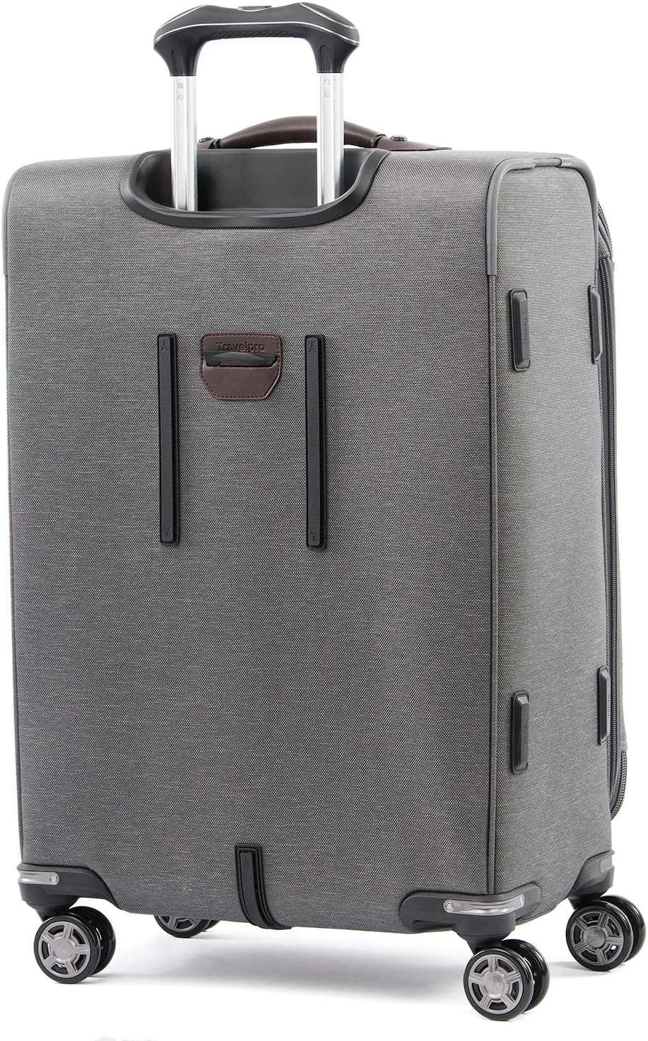 Travelpro Platinum Elite Softside Expandable Luggage, 8 Wheel Spinner Suitcase, TSA Lock, Men and Women (Vintage Grey, 2-Piece Set (21/25))