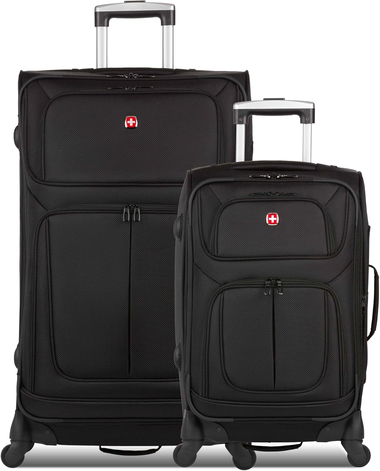 SwissGear Sion Softside Expandable Luggage, Black, 2-Piece Set (21/29)