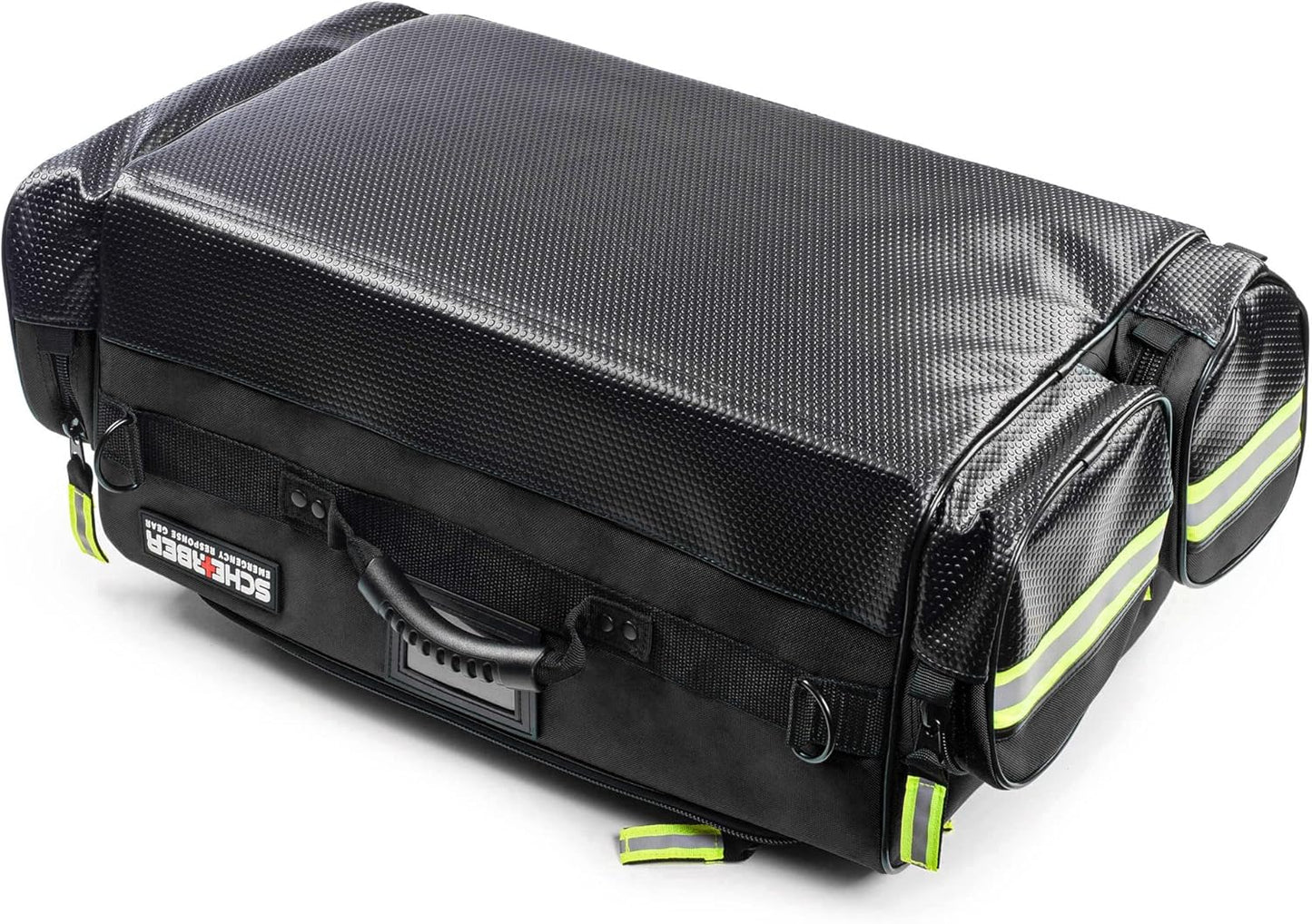 Scherber Fully-Stocked Premium First Responder Bag | HSA/FSA Approved | Large Pro EMT/EMS Trauma, Bleeding & Oxygen Medical Kit | CAT Tourniquet, HyFin Chest Seal & 250+ First Aid Supplies (Black)