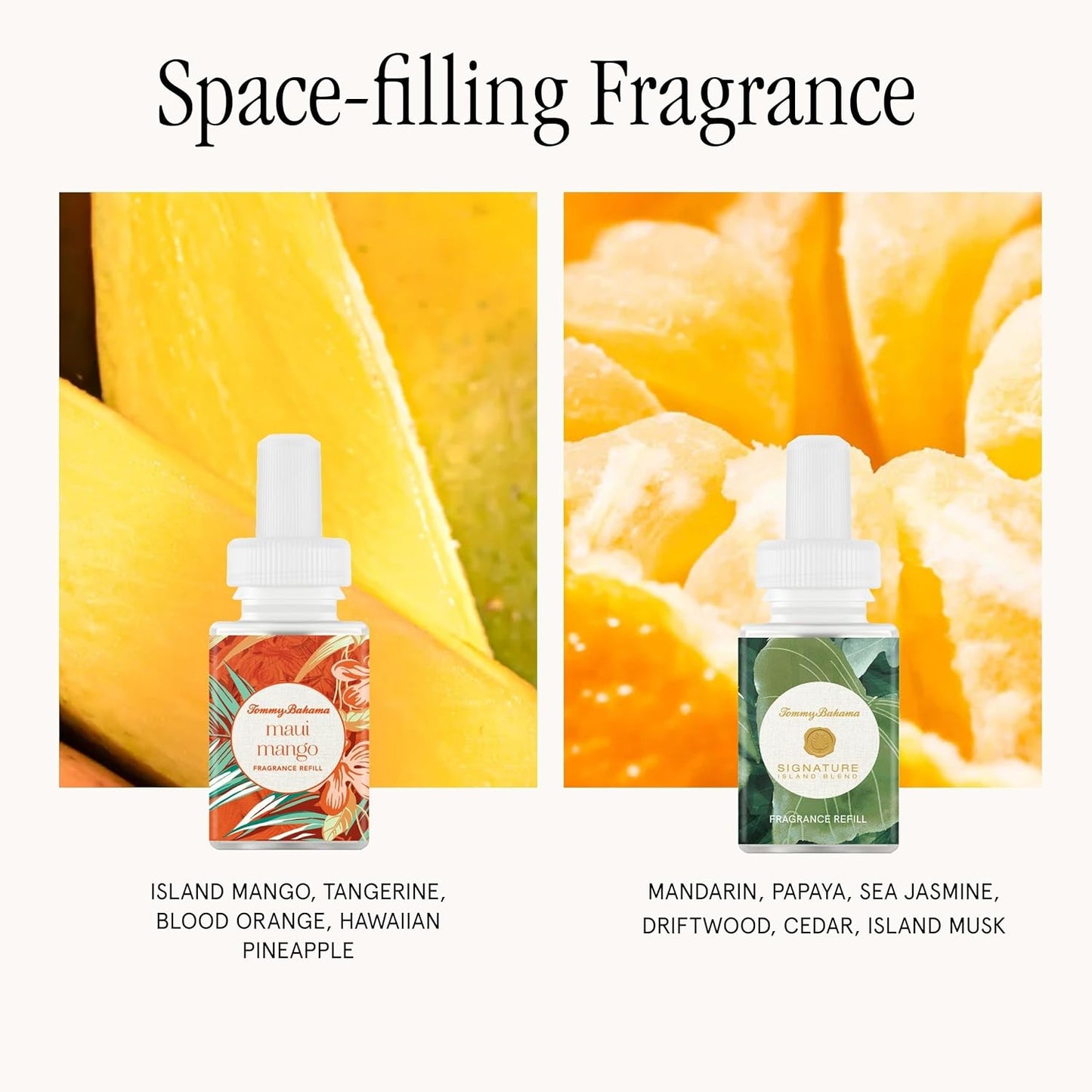 Pura Smart Home Fragrance Device Starter Set - Pura 4 - Scent Diffuser for Home - Includes Fragrance Aroma Diffuser - Square Box, Maui Mango and Signature Island Blend Scent Refills