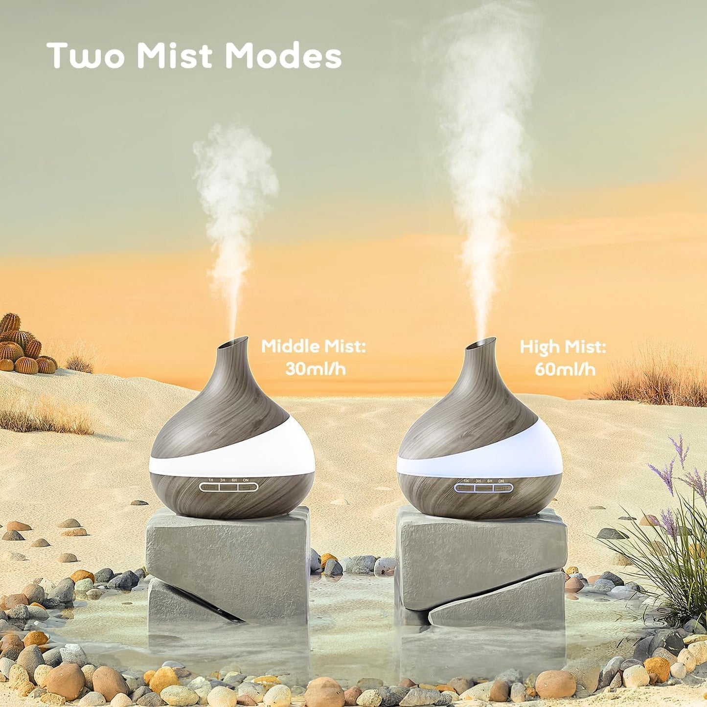 500ML Essential Oil Diffuser: Aroma Diffuser with Remote Control for Hotel Spa Yoga Room - Humidifiers for Bedroom with 14 Colors LED Night Light for Kids/Women Home Relaxation