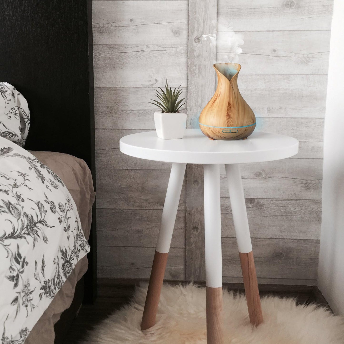 Smart WiFi Wireless Essential Oil Aromatherapy Diffuser - Works with Alexa & Google Home – Phone App & Voice Control - 400ml Ultrasonic Diffuser & Humidifier - LED & Timer Settings