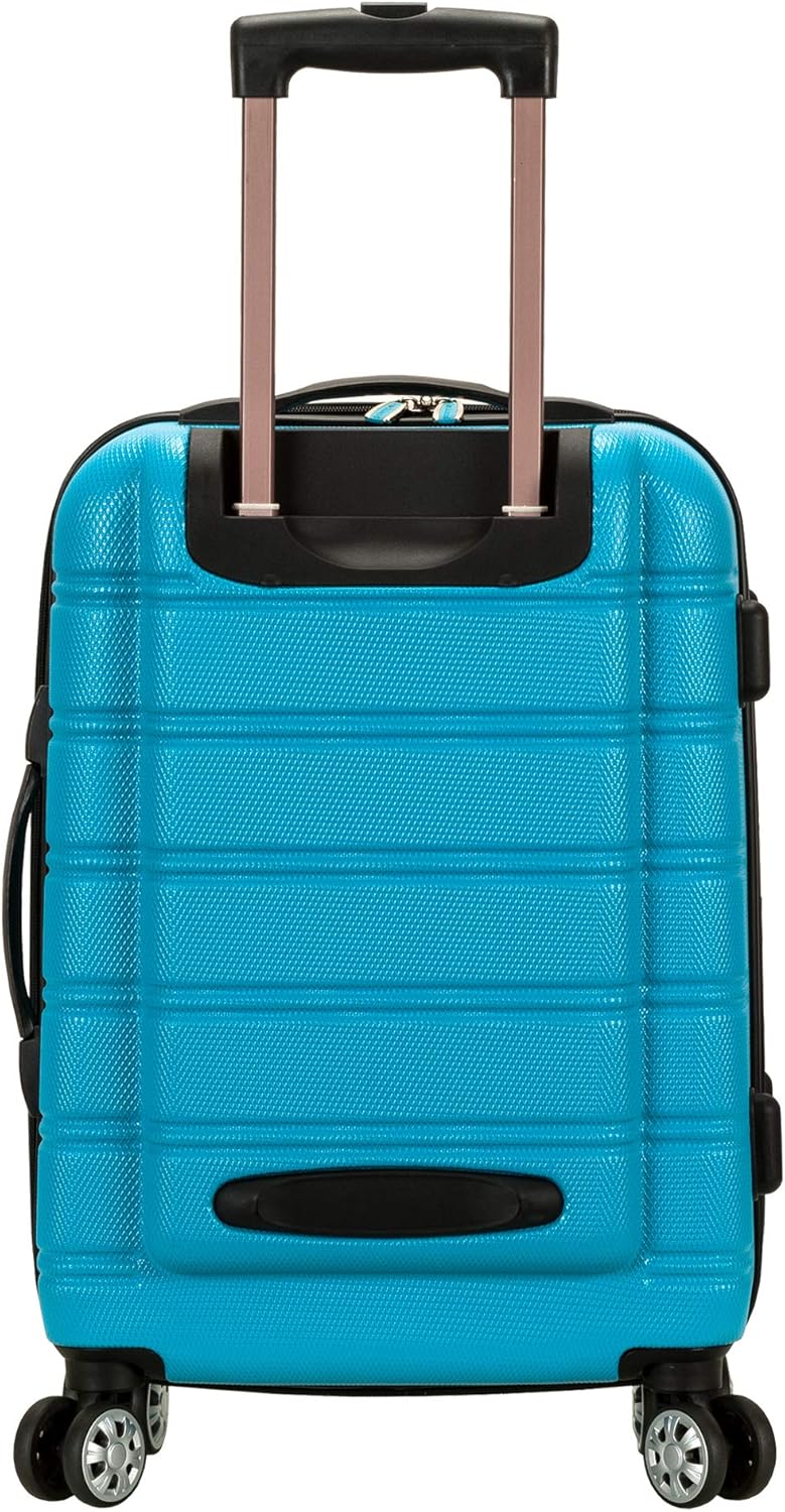 Rockland Melbourne Hardside Expandable Spinner Wheel Luggage, Turquoise, Carry-On 20-Inch