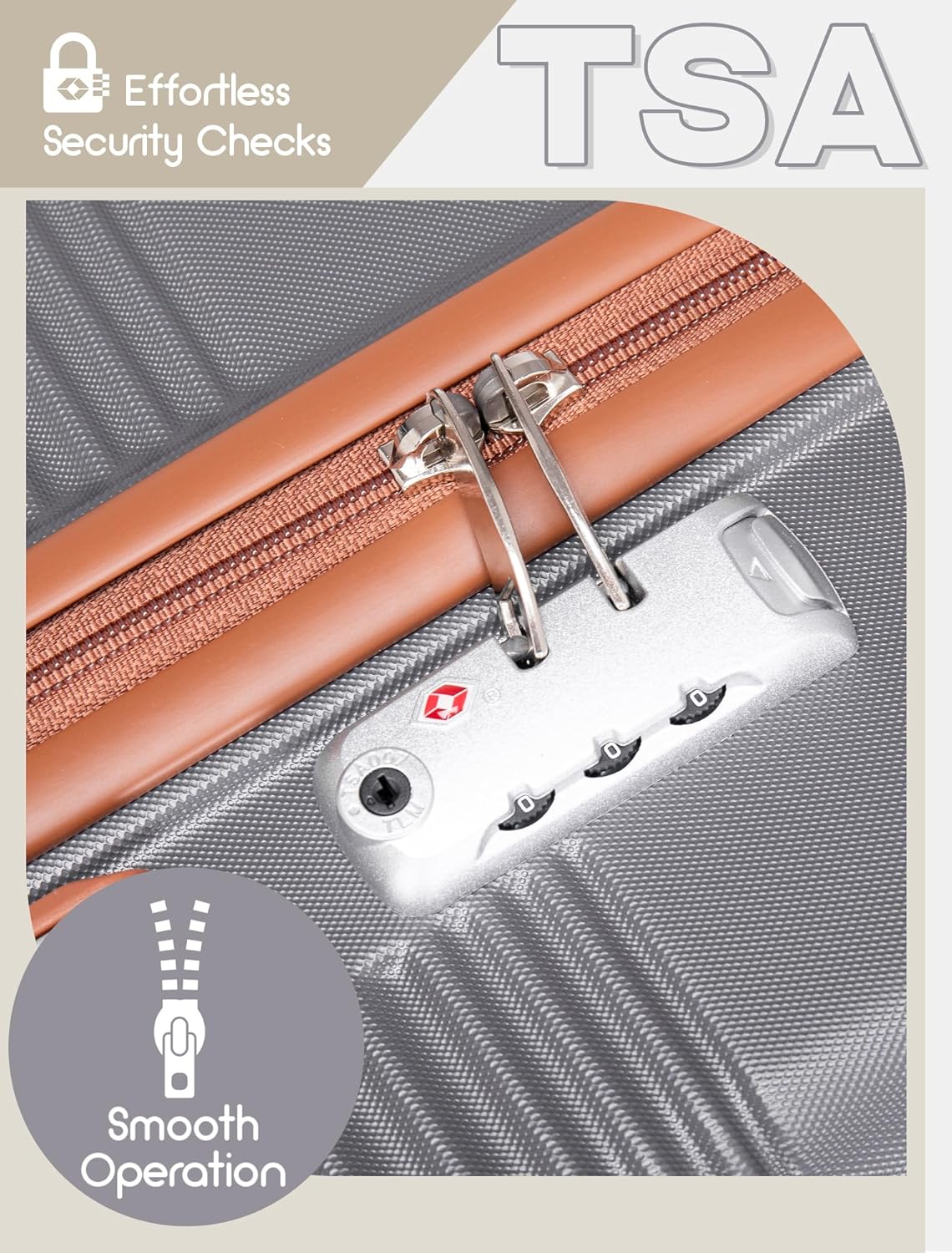 Luggage Sets 5 Piece, Suitcases with Wheels, Hardshell Suitcase Set, ABS Carry on Luggage Set with TSA Lock, Travel Luggage